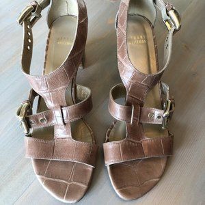 Stuart Weitzman Rimactivity Croco Leather Sandal
